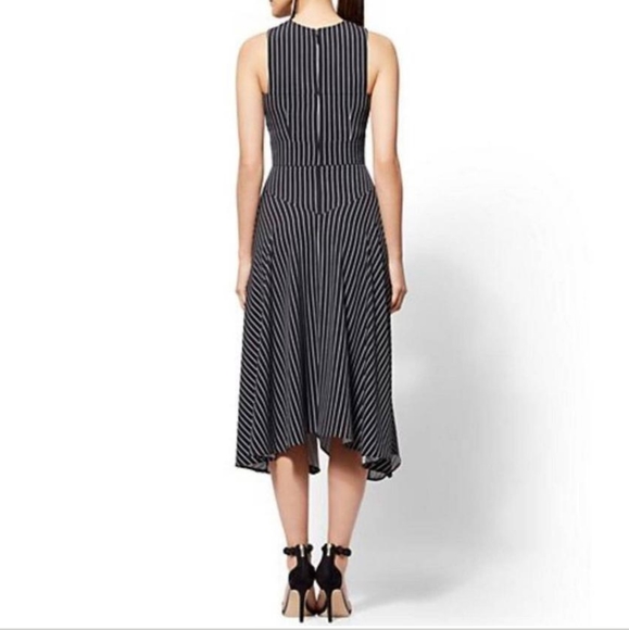 New York & Company dress, pin strip black&white, - Picture 2 of 5